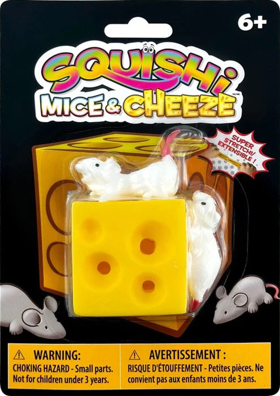 🔥Incredible Novelties Squishi Mice and Cheese Squeeze Stress Relief Toy BNWT🔥
